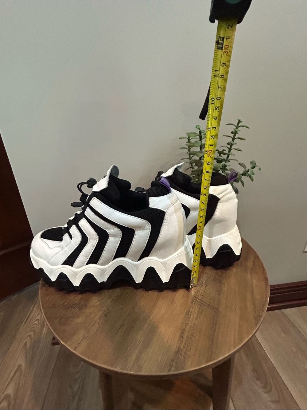 Anthony Wang Blackberry-02 Platform Sneakers White Black Women’s 10 - Picture 6 of 10